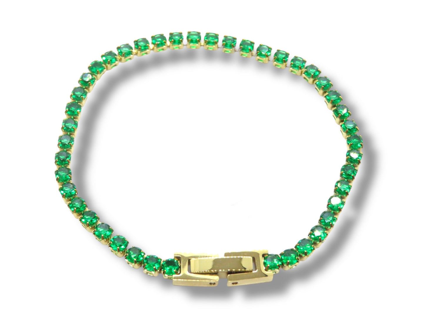 Green tennis bracelet