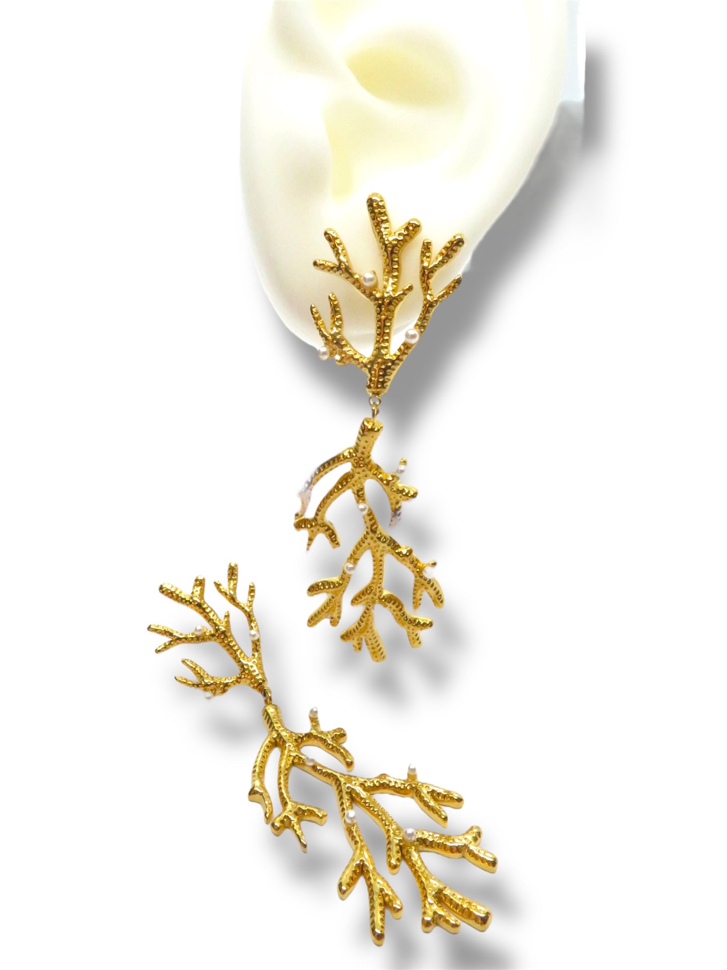 Coral earrings _Aretes